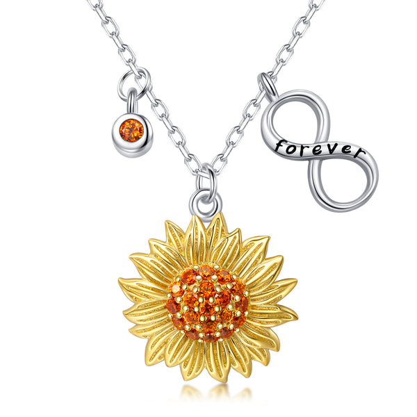 Sunflower Sterling Silver Necklaces
