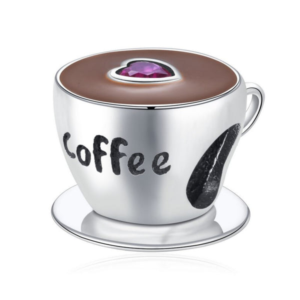 Coffee Mug Sterling Silver Charms