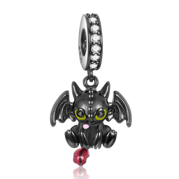 Black Bat Animated Charms