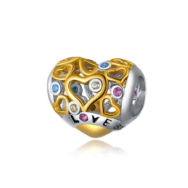 Heart of Love Gold-plated Charm