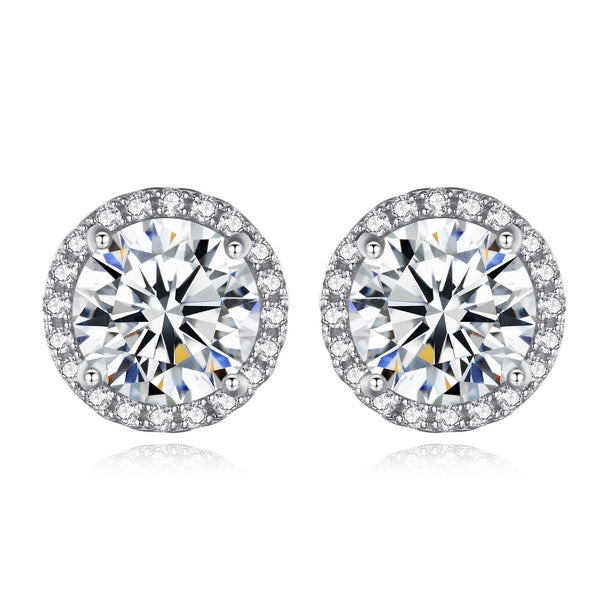 Contracted E19 Cubic Zircon Stud Earrings