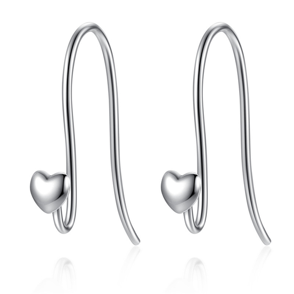 Silver-Heart-E33-Drop-Earrings - NINGAN