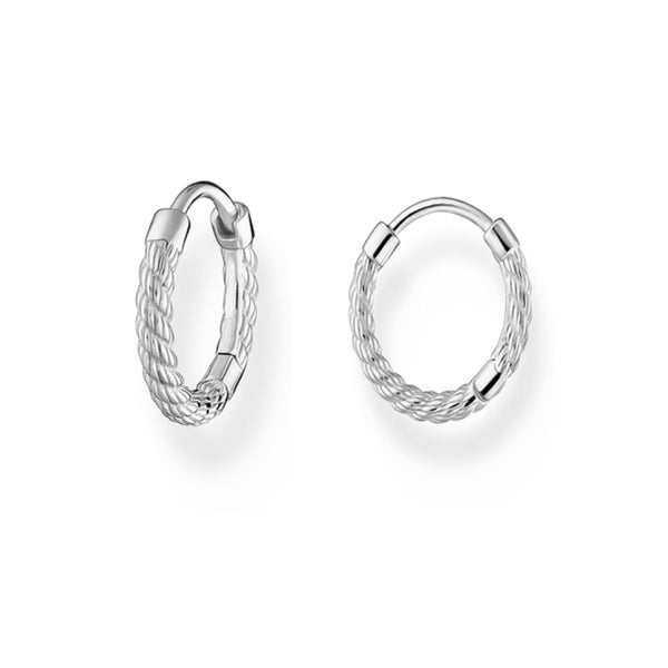 Contracted Silver Hoop Earrings - NINGAN
