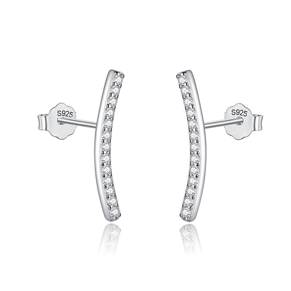 Simple Silver Stud Earrings - NINGAN