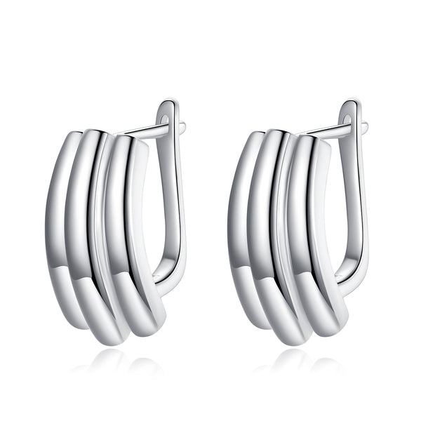 Contracted E66 Hoop Earrings - NINGAN