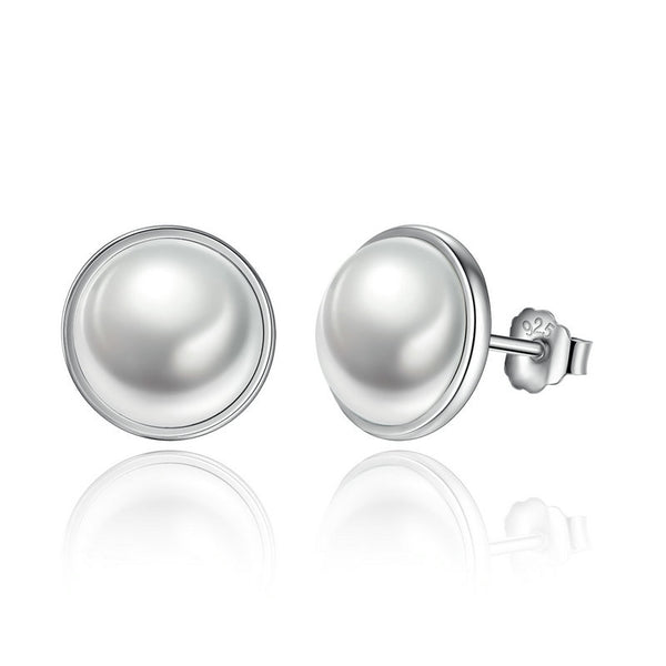 Simple Pearl Stud Earrings - NINGAN
