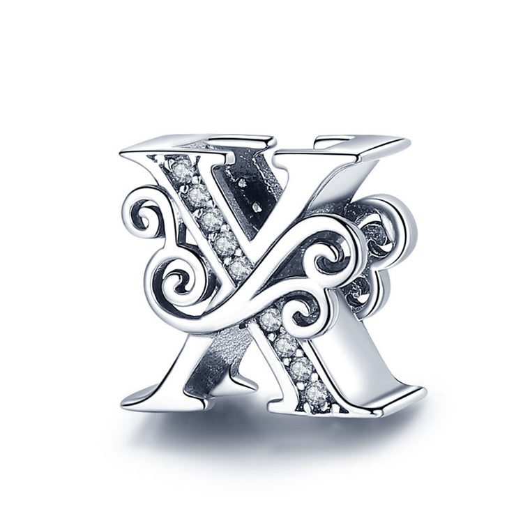 Silver Letter A to Z Alphabet Charms - NINGAN